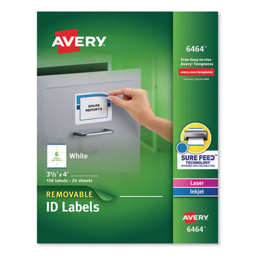 Avery® Removable Multi-use Labels, Inkjet-laser Printers, 2 X 4, White, 2-sheet, 50 Sheets-pack, (5444) freeshipping - TVN Wholesale